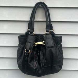 Juicy Couture Genu Leather Purse Colour Black With Goldy acc and Logo